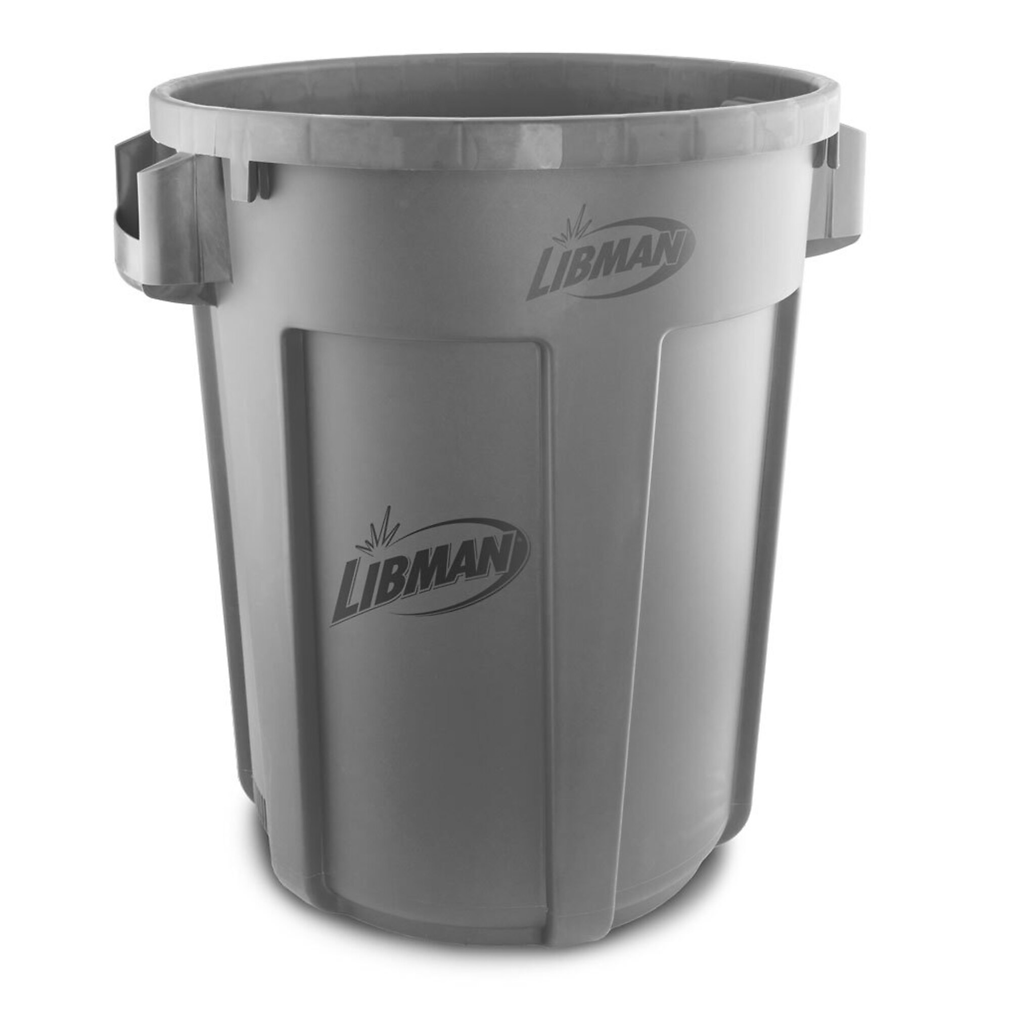 Libman 32-Gallon Trash Can, Gray, 6-Pk.